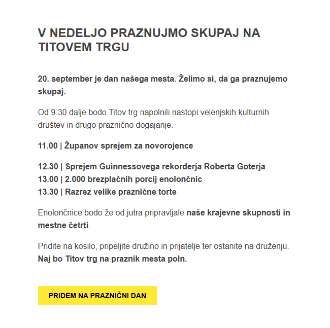 Velenje praznuje 4
